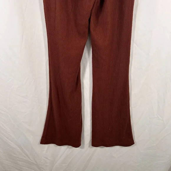 LA Hearts Pacsun Pants Women's Medium Brown Flared Ribbed Pull On Stretchy - Picture 8 of 8